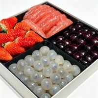 Fabrieksdirect 4-compartimenten fruitinzetbak met aangepast logo blisterverpakking voor verse gesneden fruit groothandel