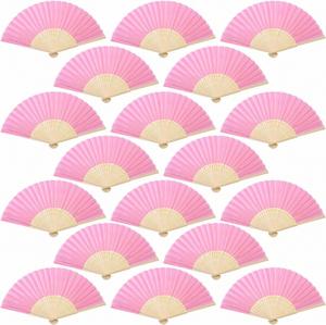 Abanico de Seda Personalizado Multicolor con Hueso de Bambú, Ecológico, Tallado, Plegable, para Regalo de Boda - Product Image 3