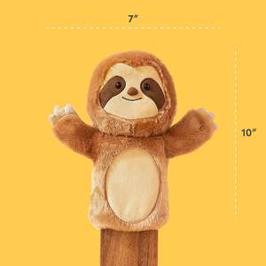 Simpatico burattino di peluche bradipo con burattini a mano con braccia mobili per bambini mostrano una storia - Product Image 2