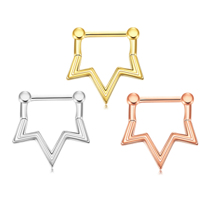 เพชรโมอิสอัญมณีเพชรเทียมที่ส่องประกายระยิบระยับเยี่ยมจิจิวจมูกปลอมชุบโรเดียมชุบทองทำจาก316L สำหรับงานแต่งงาน - Product Image 2