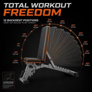 Banc <span class=keywords><strong>de</strong></span> musculation portable et réglable Ouling Pro pour la maison, pliable, inclinable et déclinable, pour entraînement <span class=keywords><strong>de</strong></span> force et développement des jambes, silencieux - Product Image 3