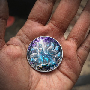 เหรียญทองแดงโล่งอกสีสูง1ออนซ์999ทองแดงบริสุทธิ์ชุบเงินกำหนดเองโลหะสุนัขจิ้งจอกจำนวนมาก - Product Image 3