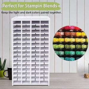 <span class=keywords><strong>Organisateur</strong></span> de marqueurs pour 120 marqueurs, support de rangement pour marqueurs d'art 120 emplacements avec séparateur amovible, porte-stylos et crayons de bureau - Product Image 5