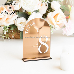 ANNIELU Numéros de table en acrylique effet miroir 4 couleurs, panneaux de table de mariage, marqueurs de table pour réceptions et événements - Product Image 3