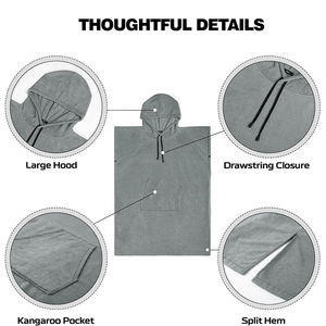 Produttore Surf <span class=keywords><strong>Poncho</strong></span> fasciatoio rapida temperatura a secco muta in microfibra cambio asciugamano <span class=keywords><strong>con</strong></span> <span class=keywords><strong>cappuccio</strong></span> - Product Image 5