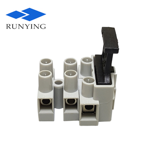 Terminal para pcb conectores con fusible de 3 polos cable LED protector de la Tierra-tornillo bloque de terminales con fusible - Product Image 1