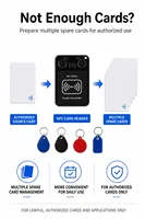 Carte intelligente NFC 13,56 MHz avec lecteur de carte IC/ID Bluetooth 125K/250K