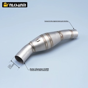 Benelli 300 BJ300 TNT300 BN300 Slip-On Muffler Steel <strong>Escape</strong> Modify Middle Link Pipe Exhaust Motorcycle Exhaust Modification - Product Image 2