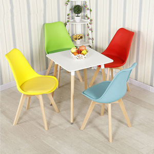 Restaurant <strong>Chair</strong> Wholesale <strong>Blue</strong> Nordic Style Wooden Leg Solid Contemporary <strong>Dining</strong> <strong>Chair</strong> - Product Image 4
