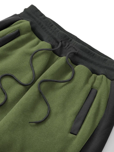 ชุดเสื้อแจ็คเก็ตผู้ชายแบบมีซิประบายอากาศมีฮู้ดและชุดกางเกงวอร์มแบบมีเชือกรูด-ฤดูใบไม้ผลิฤดูใบไม้ร่วง - Product Image 6