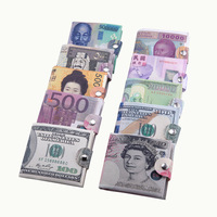 Portefeuille pour homme en toile imprimé billet de 100 dollars, motif monnaie nationale tendance
