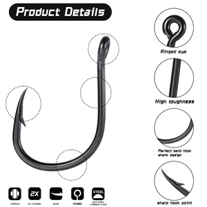 Freshwater Saltwater Carp &amp; Trout Fishing <strong>Hooks</strong> Bulk <strong>Set</strong> High Carbon Steel Anti-Corrosion Iseama With Ring Bait <strong>Hooks</strong> - Product Image 3