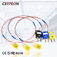 K T J Capteur mince flexible autocollant avec câble ultra fin pour usage industriel Sonde Thermocouple