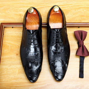 Top Luxury Designer Explosive <b>Leather</b> <b>Shoes</b> Men's Three-point Business Formal English Square Oxford Lace-up Lightweight - Product Image 3