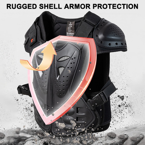 मोटरसाइकिल बच्चे के शरीर कवच जैकेट एंटी-फॉल साइकिल घुटने के पैड बच्चों की मोटरसाइकिल ऑफ-रोड एमटीबी बैक छाती रक्षक - Product Image 5