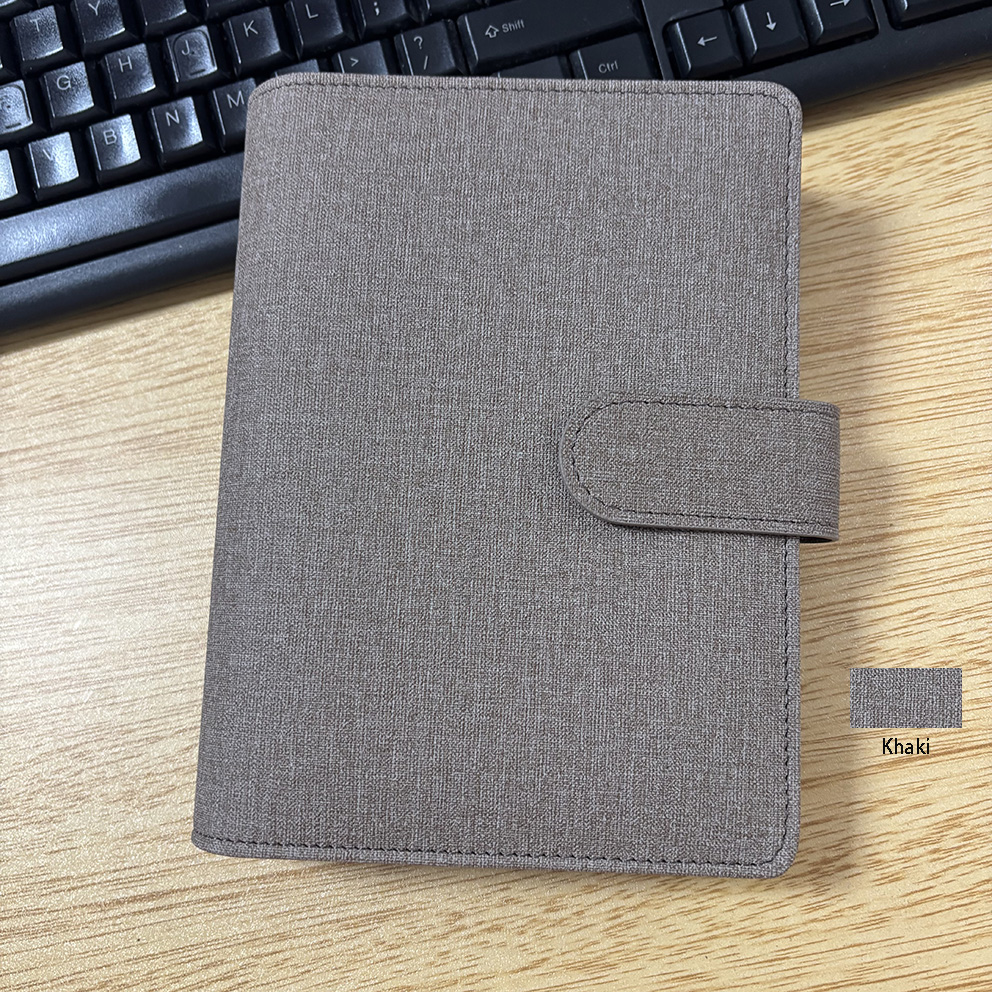 Carpeta de lino marrón