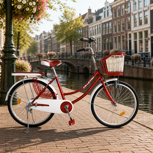 Vélo de ville pour adultes, modèle femme, 26 pouces, cadre en acier, VTT monovitesse, suspension souple, jantes en alliage d'aluminium, frein à câble, classique, en promotion - Product Image 3