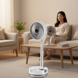 Ventilateur de bureau pliable rechargeable de 8 pouces, 8 vitesses, télécommande, ventilateur de refroidissement portable pour la maison avec moteur DC et batterie de 3000 mAh - Product Image 2