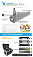 Machine automatique à bonbons gélifiés à haute production de la marque Hosheen Uncle Candy UCGM-160, produisant 72 000 bonbons/gélifiés par heure, à base de pectine/gélatine.
