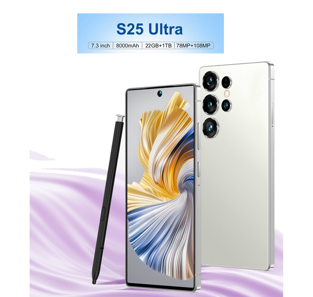 High Configuration 22G+1TB 2025 New Full Screen Cell Phones S25 Ultra  Built-in Pen Intelligent Gaming  Mobile Phone Dual SIM