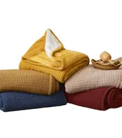 Cobertor de malha grosso de 100% algodão, cobertor flutuante de malha de algodão orgânico, decorativo, crochê, luxo, cobertor para cama