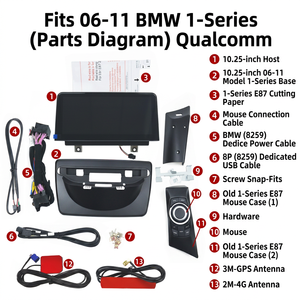 Reproductor Multimedia para Auto Android con Pantalla LCD de 10.25 Pulgadas y USB para BMW Serie 1 E87 06-11, Carplay Inalámbrico, Android Auto, GPS, Navegación - Product Image 2