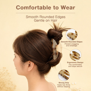 Low MOQ Private Label Acrylic Hair <b>Clip</b> Strong <b>Spring</b> <b>Clip</b> Beautiful Texture Various Colors Durable with Custom Logo - Product Image 2