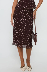 Gonna da Donna a Doppio Strato con Stampa a <span class=keywords><strong>Pois</strong></span> e Bordo in Pizzo, Pronta per il Mercato Europeo e Americano - Product Image 5