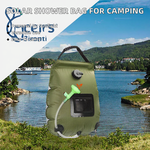 Doccia Solare Portatile <span class=keywords><strong>YM</strong></span> 20L in PVC Multifunzionale per Campeggio, Escursionismo, Arrampicata con Tubo di Idratazione e Soffione Intercambiabile - Product Image 2