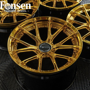 Jantes en alliage d'or forgées sur mesure pour voitures 5x130 5x114.3 5x112 18-24 pouces pour <span class=keywords><strong>Porsche</strong></span> 718 Ferrari F8 <span class=keywords><strong>SF90</strong></span> <span class=keywords><strong>Porsche</strong></span> 911 - Product Image 2