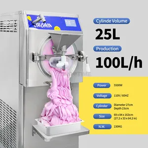 YourTime vitesse réglable 100L/H 5 fonctions glace commerciale glace dure faisant la machine congélateur par lots machine à glaçons italienne
