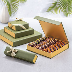 Boîtes Cadeaux Musulmanes Aimantées Personnalisées <span class=keywords><strong>Vides</strong></span> Rigides <span class=keywords><strong>pour</strong></span> Truffes <span class=keywords><strong>Chocolats</strong></span> Baklava Dattes Eid Mubarak Ramadan - Product Image 1