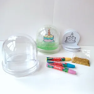 Schlussverkauf DIY Kunststoff Handwerk pädagogisches Schneekugel-Spielzeug für Kinder