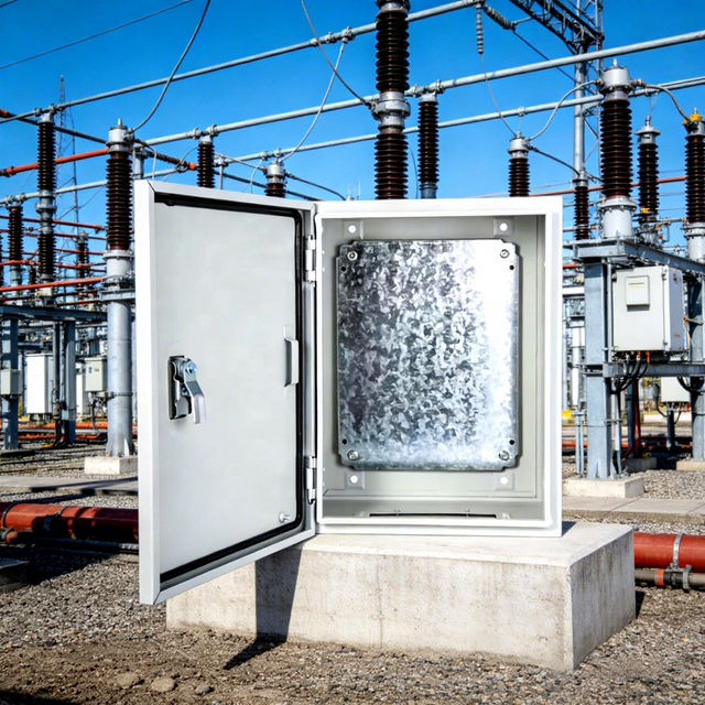 IP54 Waterproof Stainless Steel Powder Coated Outdoor Telecom Cabinet Distribution Box with Wall Mount Enclosures