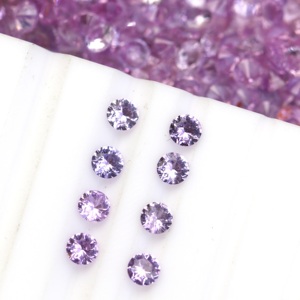 Zaffiro <span class=keywords><strong>Viola</strong></span> Naturale Sciolto 0.8-3.0mm Rotondo Grado A+, <span class=keywords><strong>Pietra</strong></span> Colorata Rara Certificata per Gioielli Personalizzati - Product Image 2