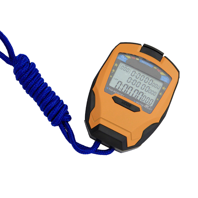 Water resistant 100 laps memory professional sport timer stopwatch