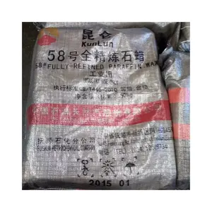 뜨거운 판매 석유 중국 파라핀 왁스 완전히 정제 된 파라핀 왁스 58-60 양초 왁스