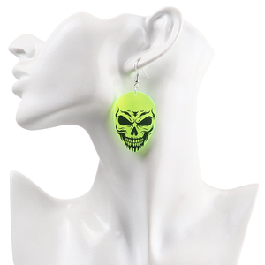 Mignon Halloween UFO Alien Grimace Doigts Exagéré Fluorescent Couleurs Mode Boucles D'oreilles Cadeau - Product Image 5