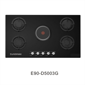 강화 유리 전기 요리 스토브 4 가스 스토브 및 1 전기 세라믹 버너 - Product Image 3