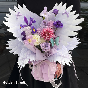 Feather Angel Wings Kraft Flower Wrapping Paper Bouquet Decorative <strong>Background</strong> Wholesale - Product Image 3