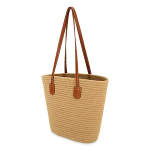 Travel Beach Fishing Net Handbag Woven Shoulder Bag Cotton Rope Macrame Bag Mesh Beach Bag For Women