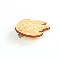 Nouvelles barrettes à cheveux en bois avec découpe laser, design mignon, pour petites filles et enfants