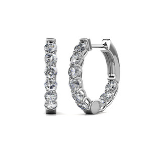 <span class=keywords><strong>Orecchini</strong></span> a cerchio placcato in oro 18K minimalisti per ragazze con cristalli <span class=keywords><strong>Swarovski</strong></span> diamanti alla moda <span class=keywords><strong>orecchini</strong></span> a cerchio leggeri da indossare ogni giorno - Product Image 2
