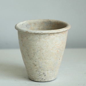 Macetas de urna de cerámica para plantas al aire libre, paquete de 2 macetas redondas clásicas de arcilla, maceta tradicional para porche delantero de interior <span class=keywords><strong>Beige</strong></span> - Product Image 4