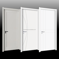 Portes intérieures en bois pour bureau Maison Chêne blanc Placage de bois massif Finition Serrure intelligente Certifiée CE Étanche Design minimaliste