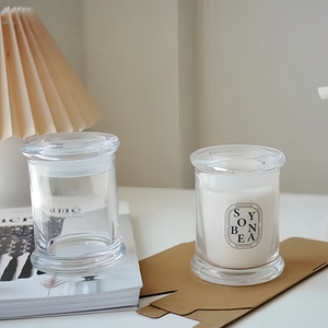 Bocaux à bougie en verre vide transparent 2.75 oz 8 onces 12 fl.oz Pot à bougie en verre Elite avec couvercle en verre pour <span class=keywords><strong>les</strong></span> déractions à la maison - Product Image 4