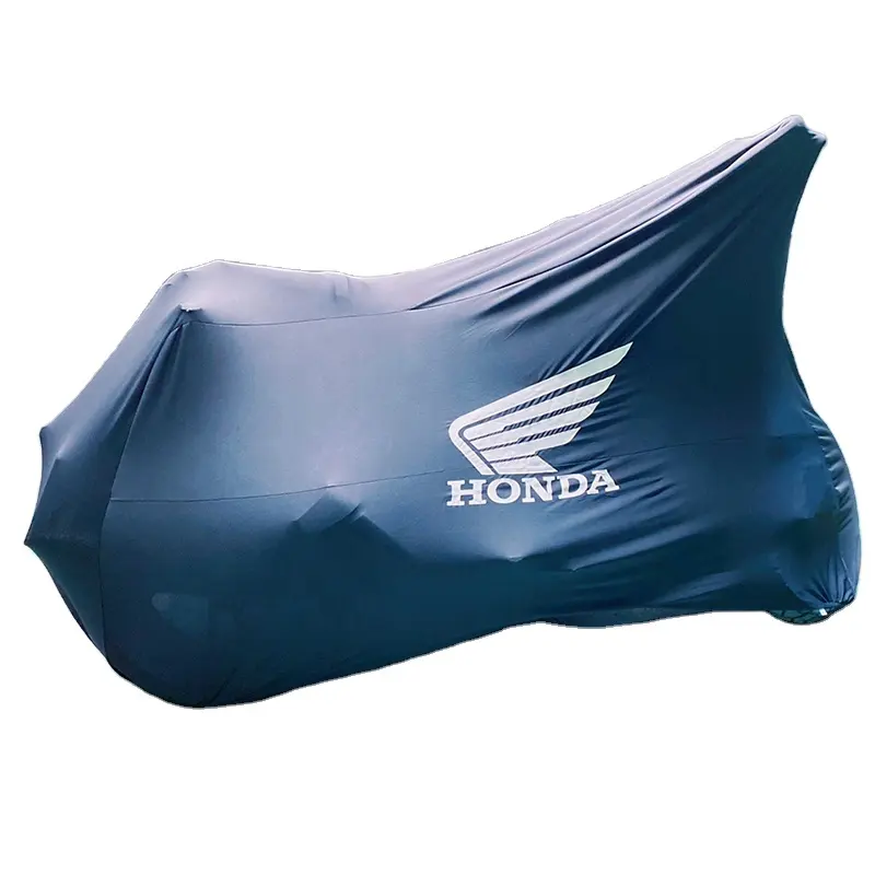 Custom logo e dimensioni super morbido traspirante pieghevole panno elasticizzato per interni moto bike parapolvere per honda
