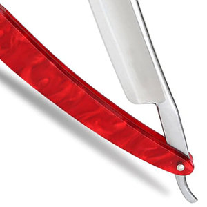 Rasoirs de barbier droits à manche coloré avec logo personnalisé, lame en acier inoxydable tranchante, outils de toilettage confortables pour hommes - Product Image 6