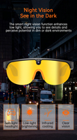 Lunettes intelligentes IA pour le cyclisme en extérieur avec protection UV, lunettes de soleil sportives, enregistrement vidéo, lecteur de musique, lunettes connectées