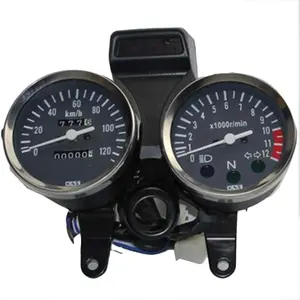 Motorrad-Elektrik messgerät Schwarzer Tachometer für GN125 Mechanischer Drehzahl messer mit elektronischer Kraftstoff anzeige